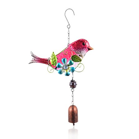 Pieni Linnun Tuulikello, Metallikellot, Ulkopuutarhan Ripustuskoriste, Terassikellot Kodin Sisustus - Punainen