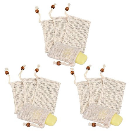 12 st Tvålpåsar, Tvålpåse Ramie, Organiska Tvålpåsar, Skummande & Torr Tvål