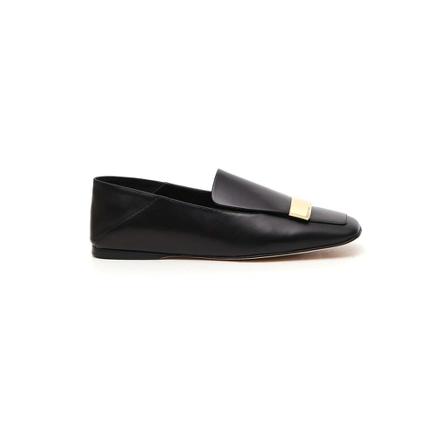 Sergio Rossi Skor Flat svart, Dam Loafers, Dam, Storlek: 38 EU