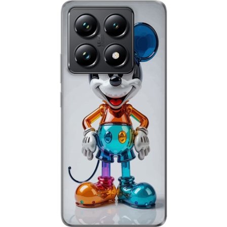 Xiaomi 14T Genomskinligt Skal Mickey futuristisk färgglad figur glossy leksak krom neon Disney popkonst modern samlarobjekt livlig karaktär cool des