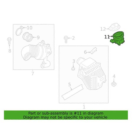 Luftfilterhus Flödesguide Rör Luftkanal för Land Rover Svart31