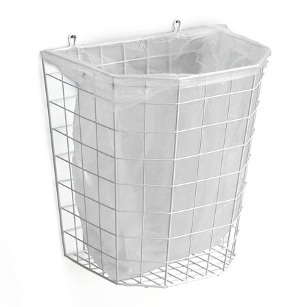 Wire waste paper basket, 330x320x245 mm, white