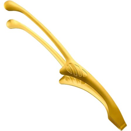 Skridsikre metalliske madpincetter, letanvendeligt bestik, grillning, buffet, salat, madlavning, ost, brød, bøf, bagværk (guld) (1 stk)