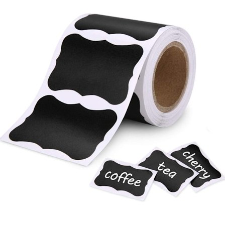 150 stk Genanvendelige Selvklæbende Etiketter Kit til Køkken Organisation, ZQKLA