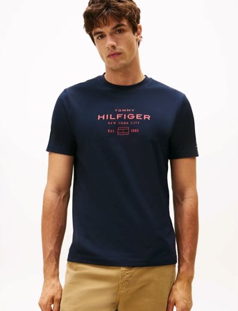 Tommy Hilfiger Hilfiger Stack Graphic Tee - Navy - XXL