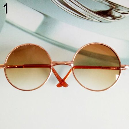 Søde runde stel Plys dukke briller 1 1