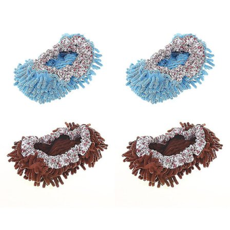 Mop Slippers, 4 stk. Mikrofiber Støvmopper til Rengøring af Tørre Gulve
