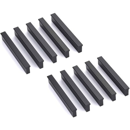 10 Stykker Kjøkkenskap Håndtak Kjøkkendør Knotter Møbelhåndtak med Skruer for Skuff Skap Interiør Møbeldrag, Hullavstand-96mm