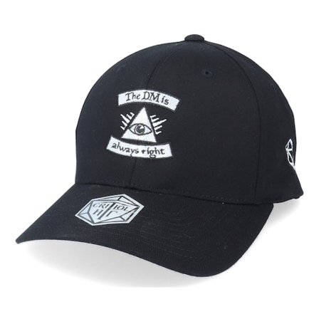 Critiql Hit - Zwart flexfit Cap - Dm Is Always Right Black Flexfit @ Hatstore
