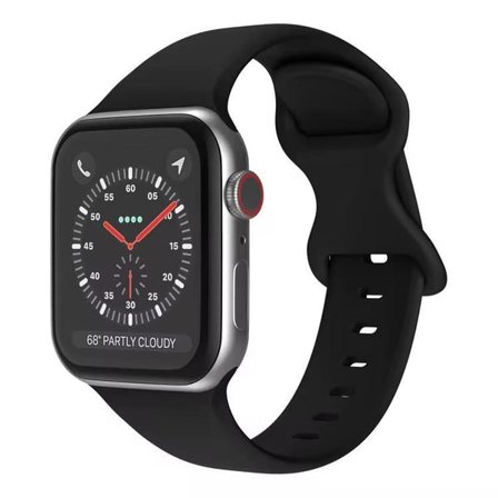 Silicon Armband till Apple Watch - SVART (42mm)
