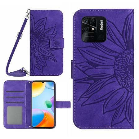 Xiaomi Redmi 10c 4g Ht04 -puhelinkotelo, auringonkukkakuosi, ihoystävällinen, naarmuuntumaton, magneettilukollinen, puinen lompakkokotelo, jalusta 