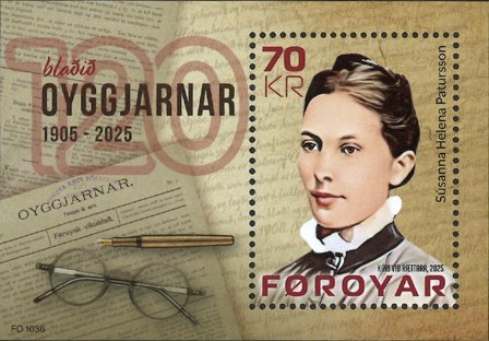 Færøerne - Oyggjarnar 120 år - Postfrisk miniark