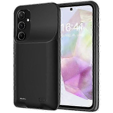 Kompatibel för Samsung Galaxy A55 5G 10000mAh Power Bank TPU Telefonfodral Externt Batteripaket