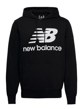 Nb Essentials Stacked Logo Po Hoodie Hoodie Svart New Balance