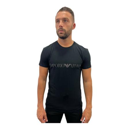 Emporio Armani, T-Shirts Zwart, Heren, Maat:S