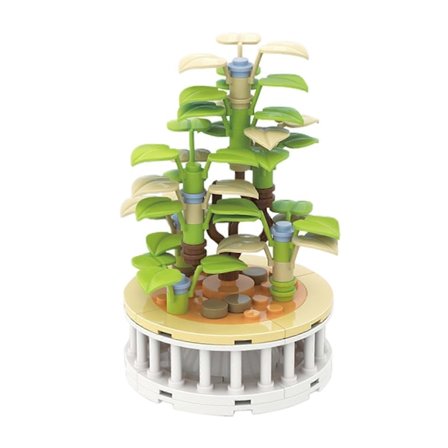 Sakura Krukväxt Byggklossar Dekor Mini Byggstenar Leksak Monterade Leksaker