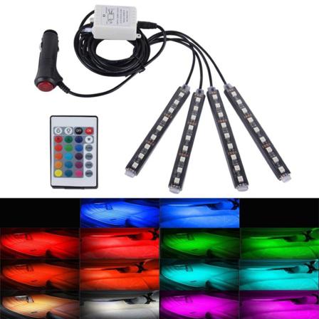 Belysning Bilgolv 36st Led 4i1 Rgb Neon Med Fjärr