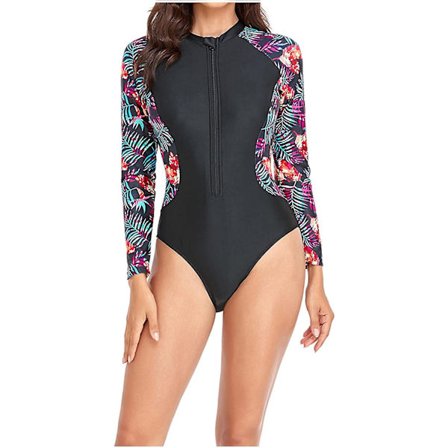 Kvinnors långärmade baddräkt i ett stycke
