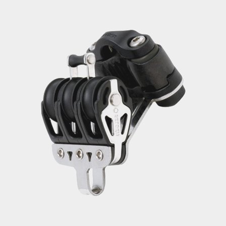 Triplas Seldén BBB 20, fijo, con rodamientos, con perrillo & mordaza, para cabos Ø2 - 6 mm