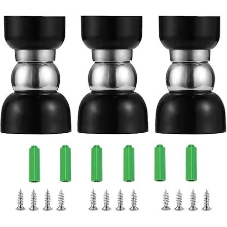 Magnetisk dørstopp for gulv, svart dørstopp, magnetisk veggdørstopp