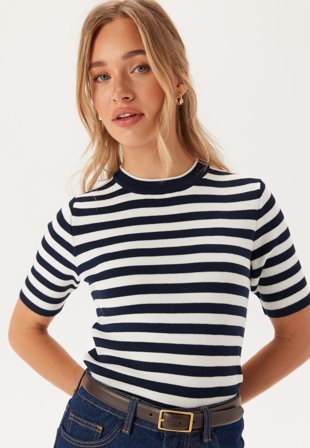 Object Collectors Item - Objester S/S new knit pullover - Sky Captain Stripes:Cloud danc - Kläder - - Bubbleroom