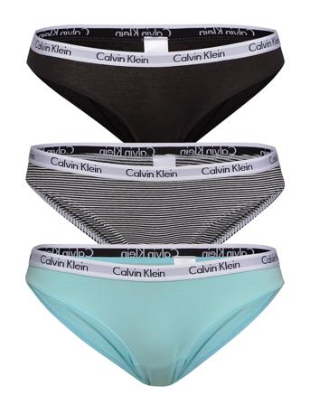 Bikini 3Pk Trosa Brief Tanga Multi/mönstrad Calvin Klein