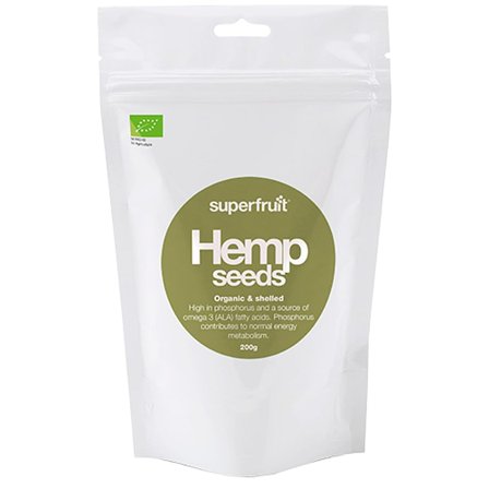 Superfruit Hampe frø afskallede (hemp seed) Ø 200 g, Sport & Velvære, Protein & Energi, Proteinpulver