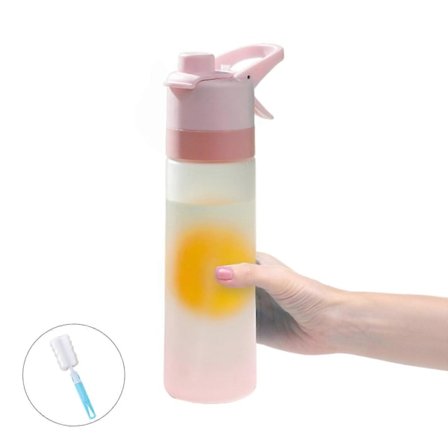 650 ml Lækagesikker Spray Vandflaske til Udendørs Sport med Børste Drikkekrus og Stor Kapacitet, Bærbar og Fordampende[D]