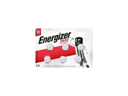 Energizer Batteri Lithium CR2032 6/fp - Lyreco - Kontorsmaskiner - Batterier - Knappcellsbatterier