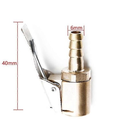 Ny Avansert Bil Dekk Luft Chuck Inflator Pumpe Ventil Kobling Clip-on Adapter Bil Messing 8mm Dekk Hjulventil For Oppblåsbar Pumpe -Sy
