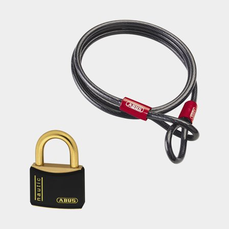 Slotenset met staalkabel ABUS Cobra (1000 cm x Ø10 mm) & hangslot ABUS T84MB/40 (40 mm x Ø6.5 mm)