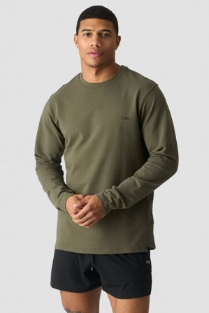 ICANIWILL - Stride Sweatshirt Men Dark Green - Heren - sportkleding van ICIW