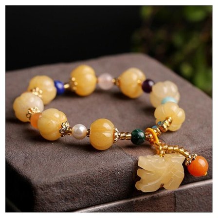 Feng Shui Svart Obsidian Jade Pärlarmband Lockar Till Sig Rikedom Och Tur Armband