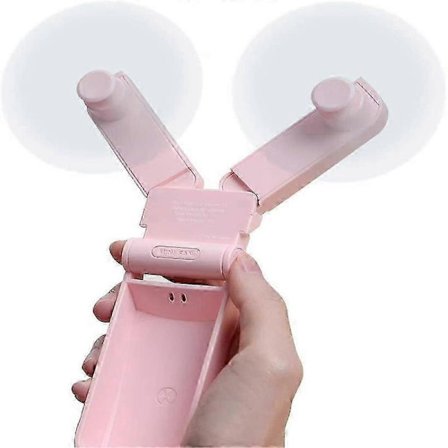 Bærbar ventilator, mini personlig lommeventilator genopladelige USB-ventilatorer til kvinder piger udendørs rejser, dobbelt hoved med 2 hastigheder 