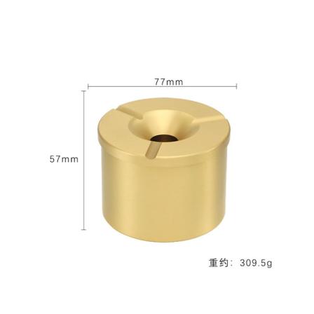 Tuhkakuppi Henkilökohtainen Creative Home Office Anti-Gray Kaiverrettu Logo Pure Brass Tuhkakuppi Intrinsic color of copper
