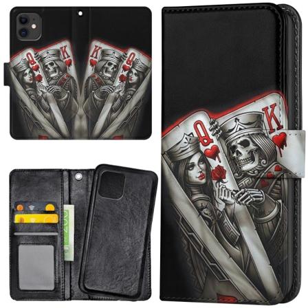 iPhone 11 - Lompakkokotelo/Kuoret King Queen Korttipakka