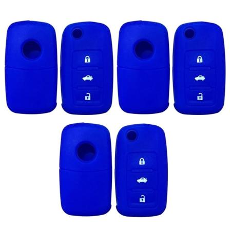 3stk Bilnøglekasse Bilnøglebeskyttelsescover MØRKEBLÅ Dark Blue