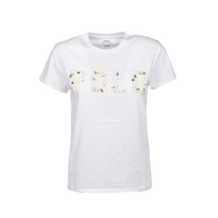 Polo Ralph Lauren, T-Shirt Logo Shell Biały, Kobieta, Rozmiar: L
