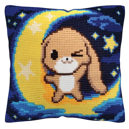 Broderikit Kudde Collection D`Art 5500 - "Min drömvärld" 40x40cm