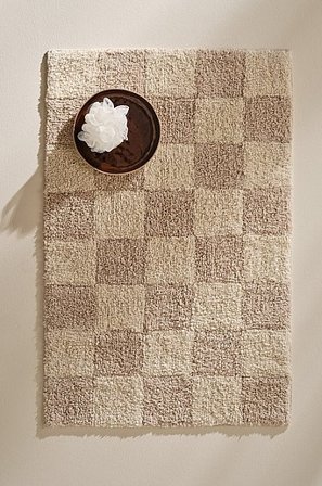 Jotex - Badematte 60x90 Cm Bomull Beige/naturhvit MELA - Kjøp Baderomsmatter hos Jotex