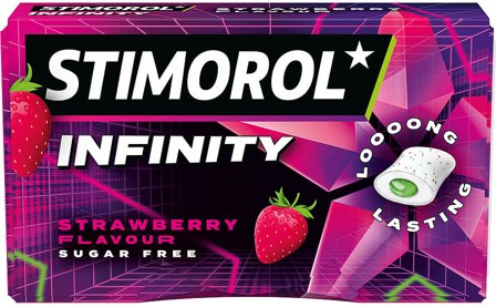Stimorol Tyggegummi Infinity Strawberry 22 g, Helse & Madvarer, Snacks, Tyggegummi