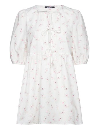 Gina Tricot Front Tie Dress - White - L