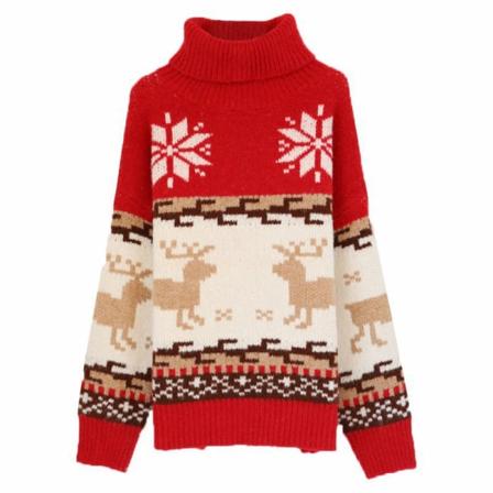 1 st 2022 Fula Jultröjor för Kvinnor Tacky Happy Holidays Damtröja med Tofs, Röd.