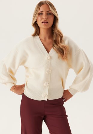 VILA - Viradia L/S ROSE CARDIGAN ROSE - Birch - Kläder - - Bubbleroom