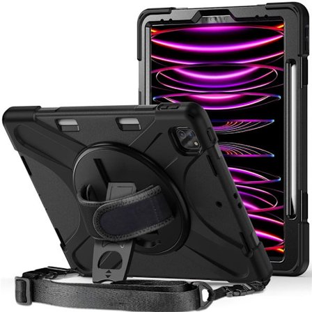 iPad Pro 12.9" (2018) hybridskal med X-design - Helsvart