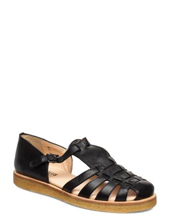 Sandals - Flat - Closed Toe - Op Shoes Summer Shoes Flat Sandals Svart ANGULUS