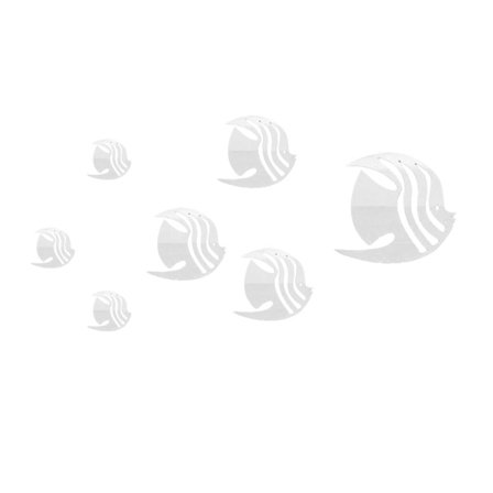 Söt klistermärke Pack Bubble Fish Väggdekaler Ocean Fish Mirror Klistermärken Akryl Spegel Väggdekaler Självhäftande