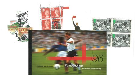 England - Fodbold EM 1996 - Flot prestigehæfte med bl.a. John Faxe