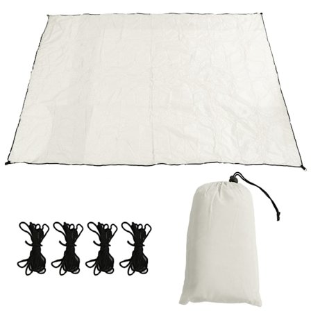 Canopy Canvas Ruostumaton teräs 2x3m Suorakulmainen katos Neljällä köydellä Pihalle Nurmikolle Puutarhaan Valkoinen