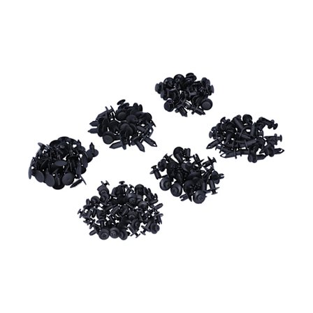 190 stk. Auto Festeklips 6 Størrelser Blandet Trykknaglene for Bilkarosseri Støtfanger Panser Dash Panel